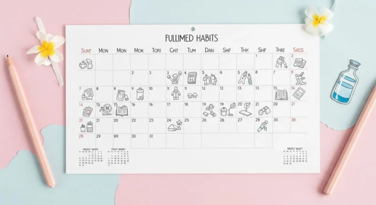 Calendario con marcas diarias de pequeños logros