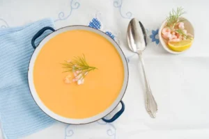 Camarones en crema de chipotle