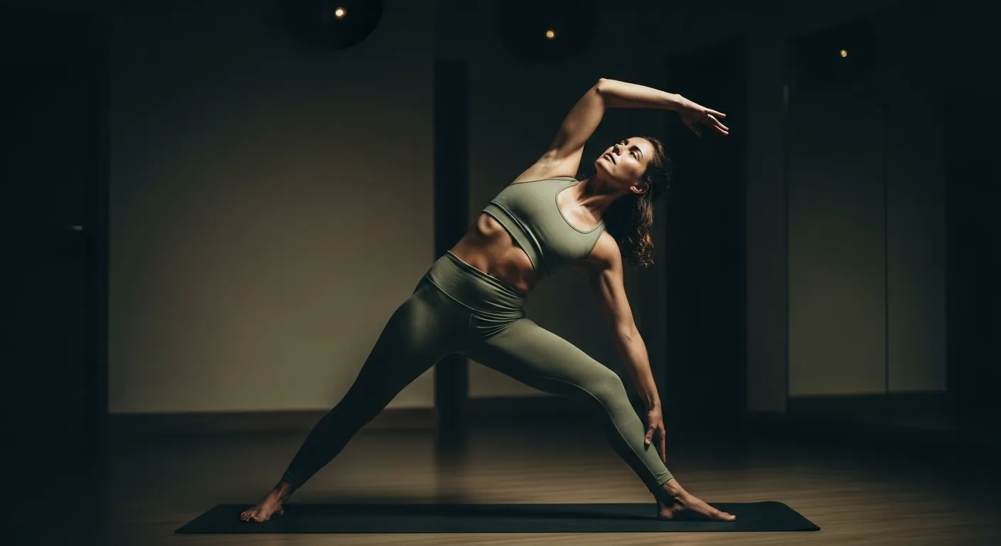 Persona haciendo yoga