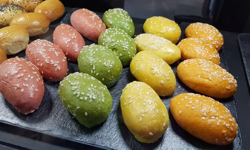 panecillos de colores