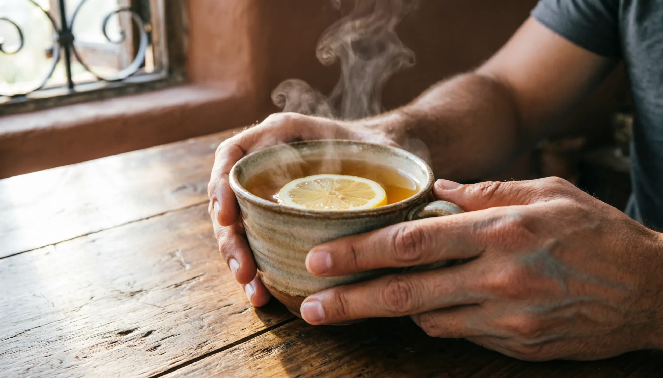 Taza de té caliente