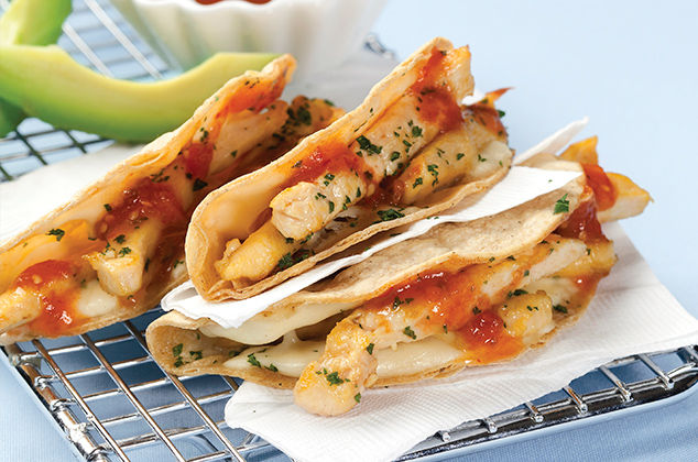 quesadilla pollo para los desayunos